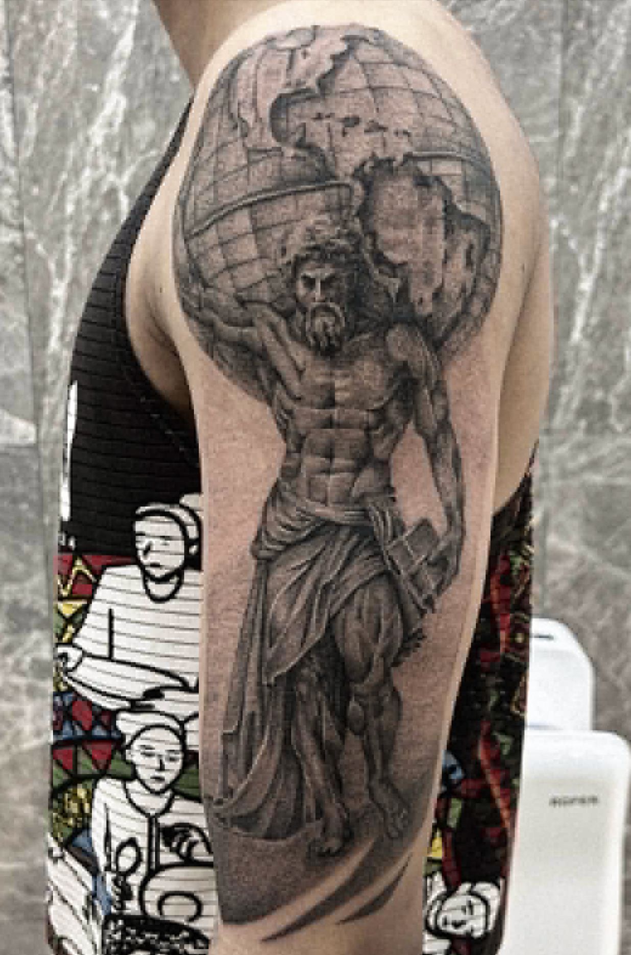Example of a full size tattoo design such as a sleeve or back piece